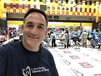 Dr. Walter M. Mazzella at Mission of Mercy in July